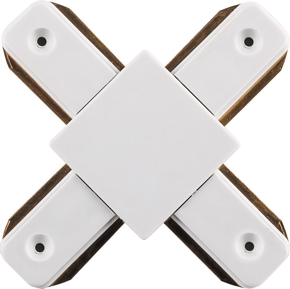 Трековые светодиодные светильники Коннектор Х-образный для шинопровода Feron LD1002  белый 10330 