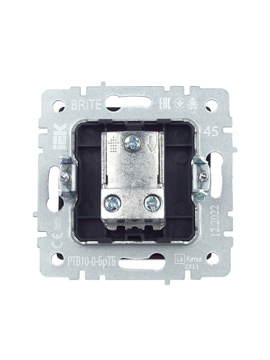 IEK Brite Бронза Розетка IEK BRITE TV проходная РТВ10-0-БрТБ темная бронза BR-A10-P-K45