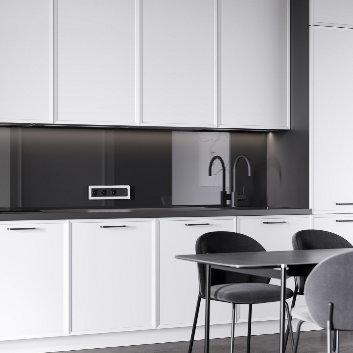 Рамки Werkel Split Рамка Werkel на 4 поста Split (белый/черный, soft-touch) W0043068