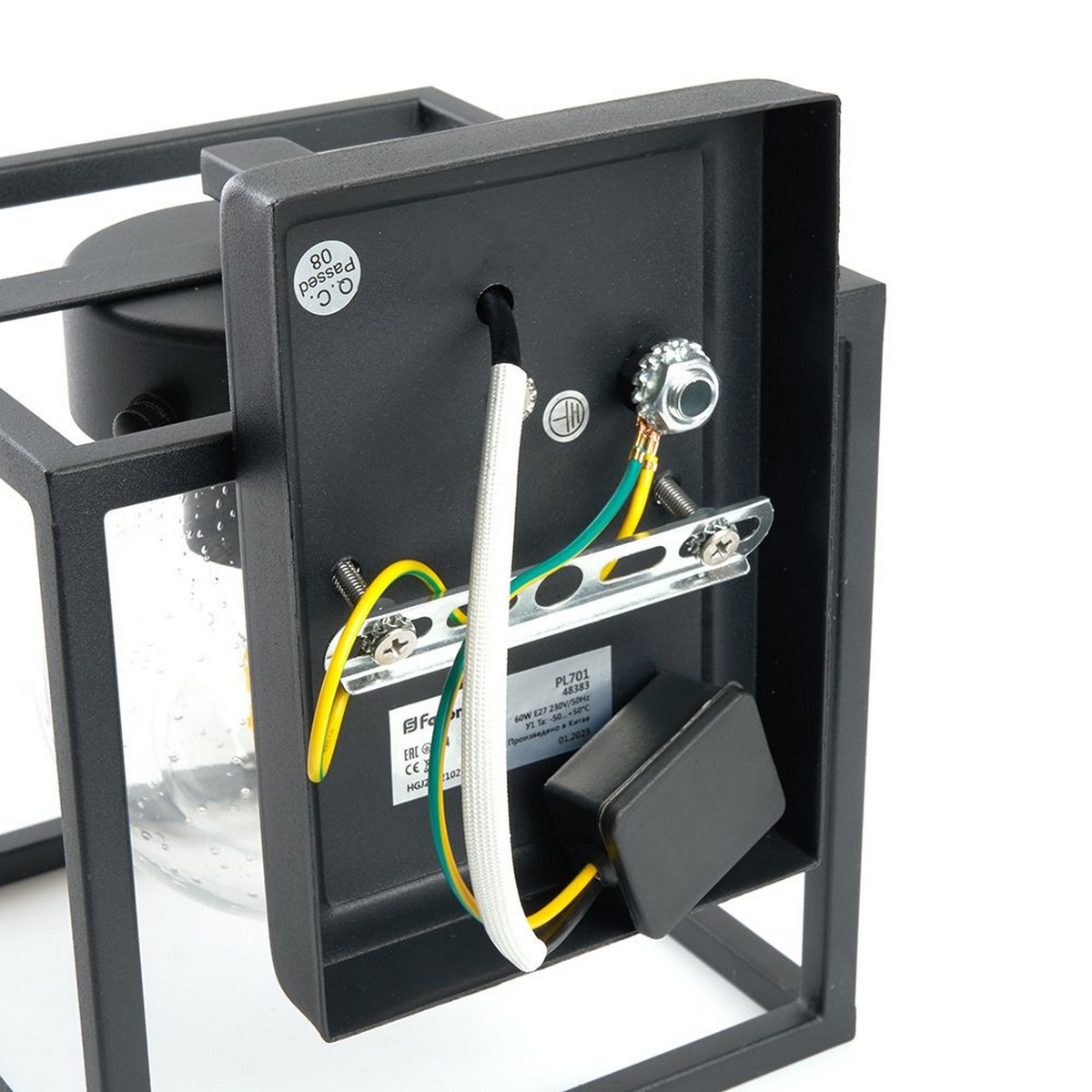 Уличные настенные светильники Светильник садово-парковый Feron PL701 на стену вниз 60W E27 230V черный 48383 