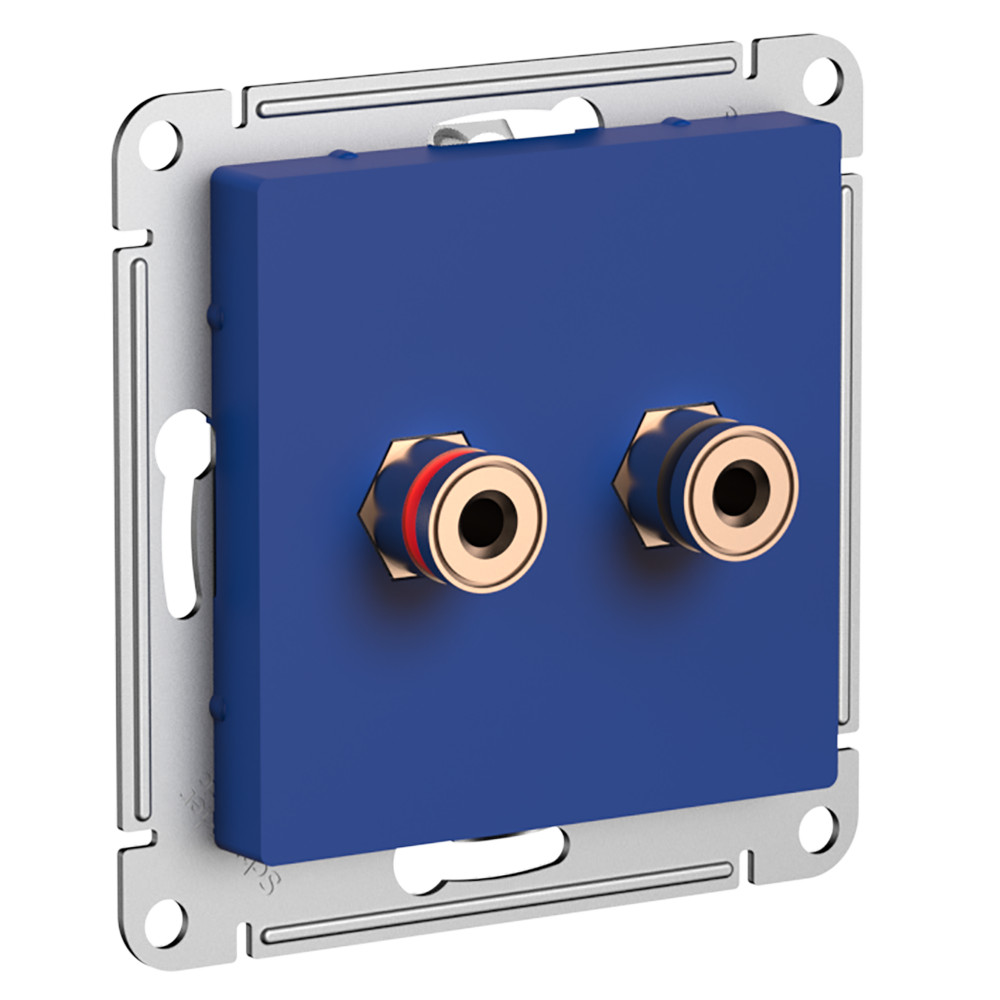 AtlasDesign Аквамарин Аудиорозетка Systeme Electric AtlasDesign Аквамарин двойная ATN001187