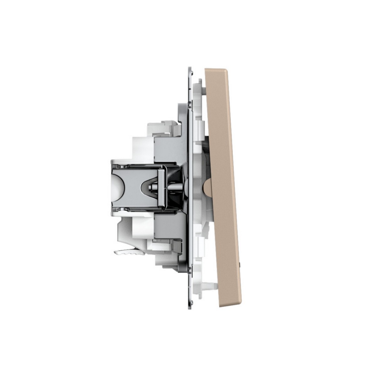 ArtGallery Песочный Выключатель SE ArtGallery Песочный 2-клавишный с подсветкой быстрозажим. клем. GAL001253S