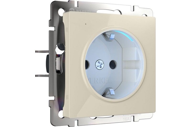 Werkel Слоновая кость механизмы Розетка Werkel с подсветкой (слоновая кость) W1171403