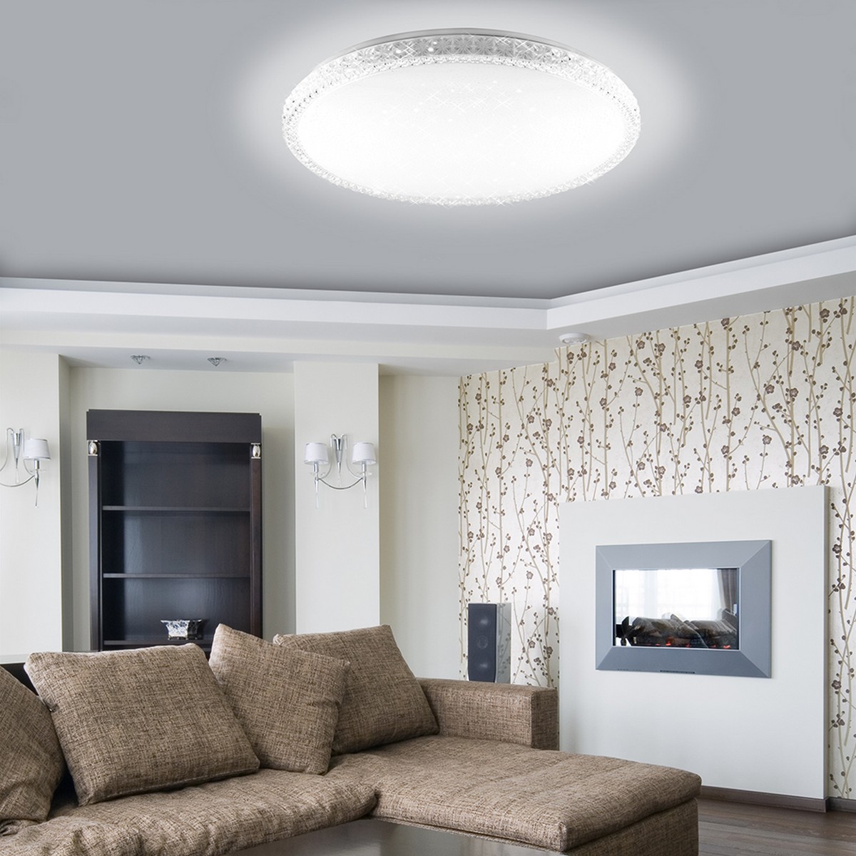 Управляемые светодиодные светильники и люстры Светодиодный управляемый светильник накладной Feron AL5300 тарелка 36W 3000К-6500K белый 29637 