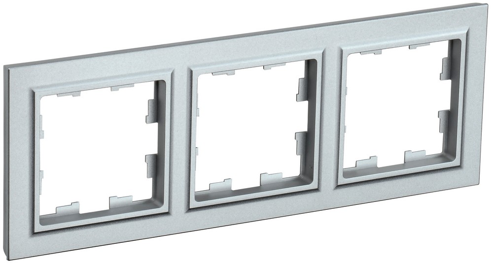 IEK Brite Рамки Рамка IEK BRITE 3-местная РУ-3-БрА алюминий BR-M32-K47