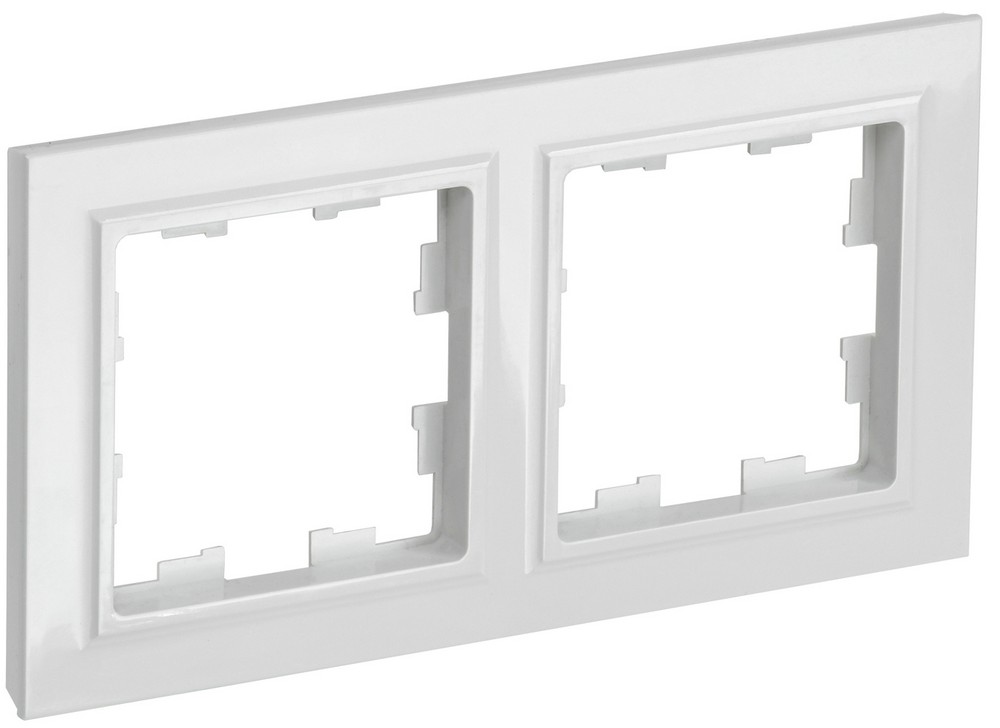 IEK Brite Рамки Рамка IEK BRITE 2-местная РУ-2-БрБ белый BR-M22-K01