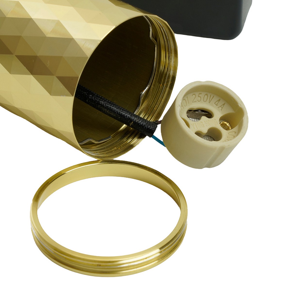 Светильники споты светодиодные Светильник спот Feron ML1880 PRISM GU10 золото и чёрный 48671 