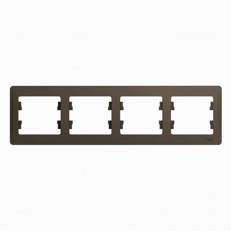 Glossa Шоколад Рамка Systeme Electric Glossa Шоколад 4-я, горизонтальная GSL000804