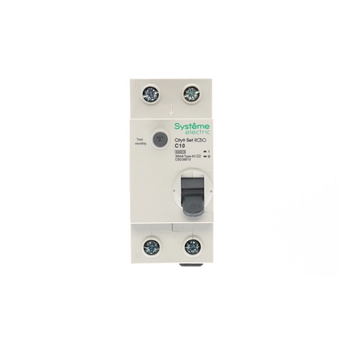 Schneider Electric Авт. выкл. диф. тока Systeme Electric City9 Set (АВДТ) 1P+N С 10А 6kA 30мА Тип-AС C9D36610 