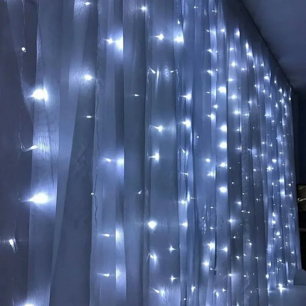 Светодиодная гирлянда Feron CL24 занавес статичная 3*3м + 3м 230V 5000К 220V 41627