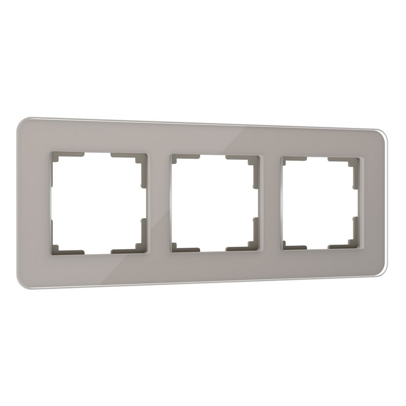 Рамки Werkel Elite Рамка Werkel из стекла на 3 поста Elite дымчатый W0032417