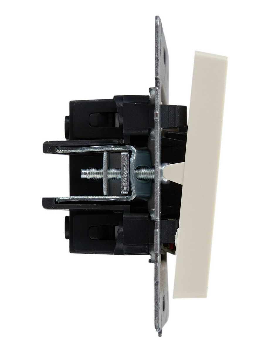 IEK Brite Бежевый Выключатель IEK BRITE 2-клавишный с индикацией 10А ВС10-2-1-БрКр бежевый BR-V20-1-10-K10