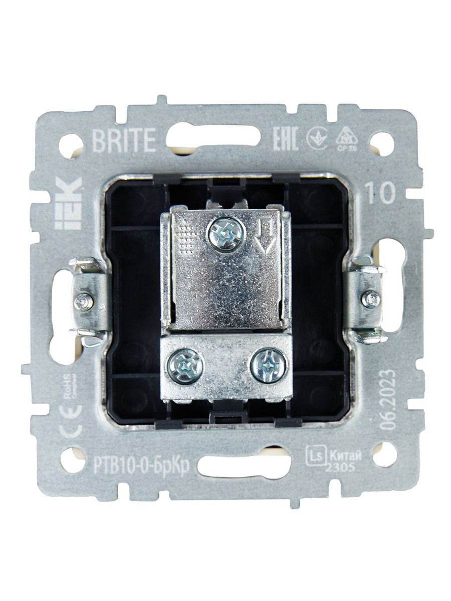 IEK Brite Бежевый Розетка IEK BRITE TV проходная РТВ10-0-БрКр бежевый BR-A10-P-K10