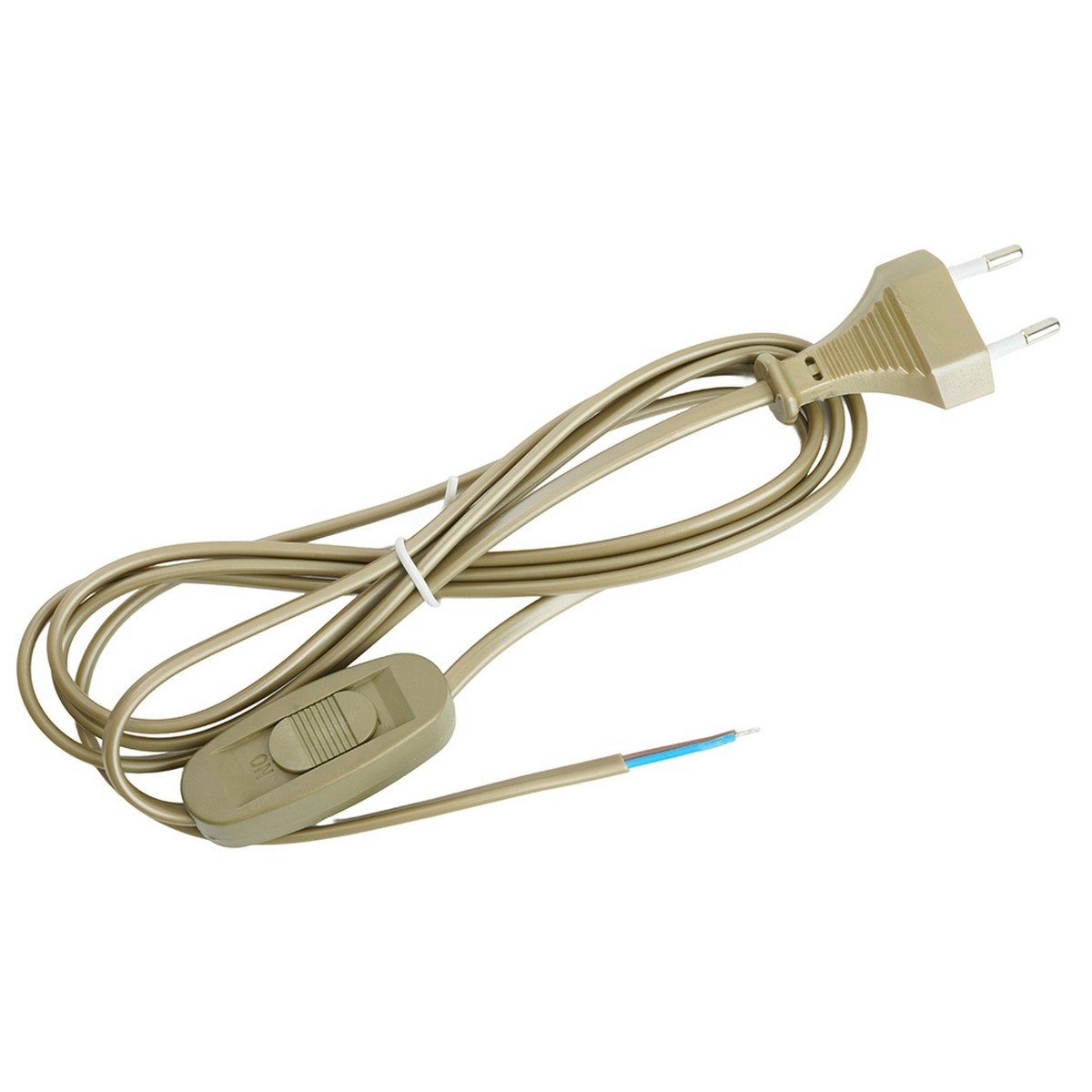 Сетевой шнур Feron KF-HK-1-2 с выключателем 230V 1 9м золото 51039