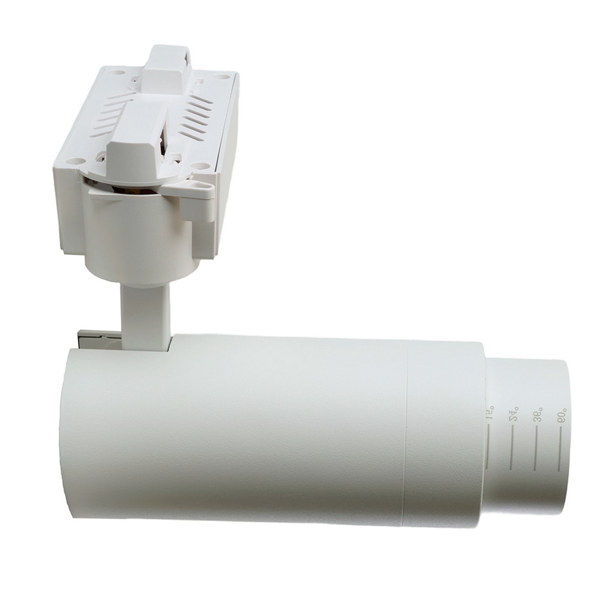 Трековые светодиодные светильники Светодиодный светильник Feron AL137 трековый 20W 4000K белый изменяемый угол освещения 15-60 град 51175 