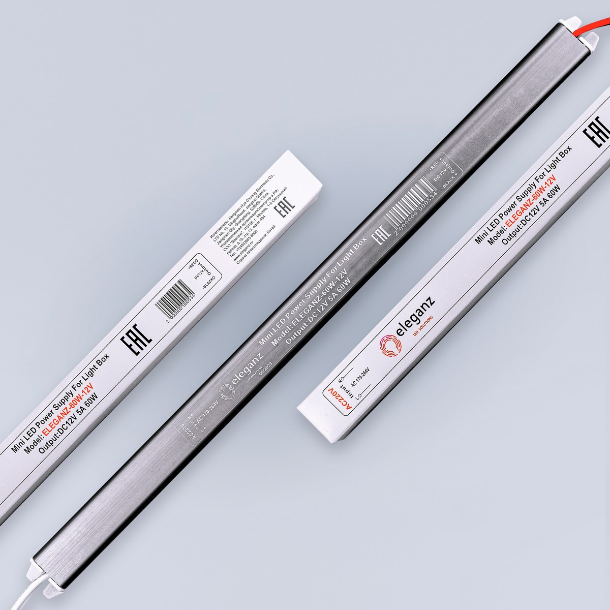 Блоки питания для светодиодной ленты Блок питания для светодиодной ленты Eleganz 12V 60W IP20 карандаш узкий 1127 