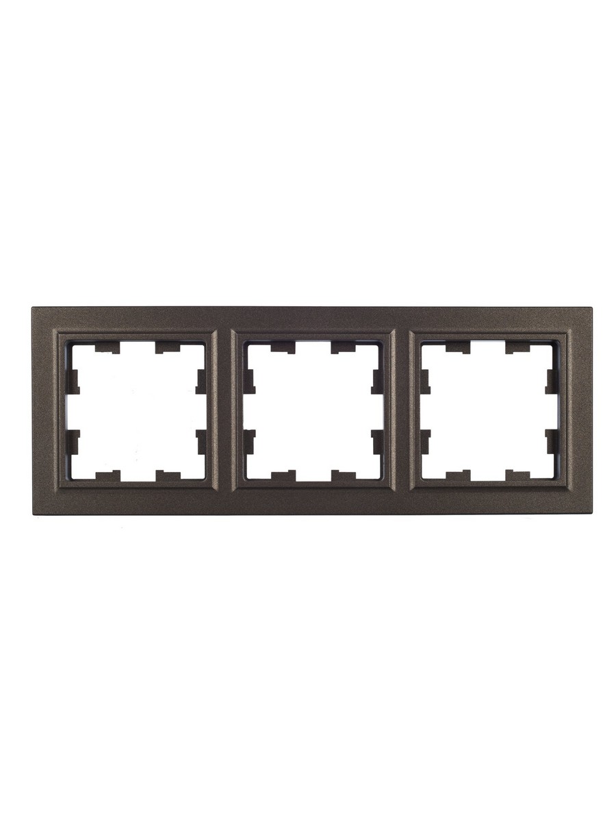IEK Brite Рамки Рамка IEK BRITE 3-местная РУ-3-БрТБ темная бронза BR-M32-K45