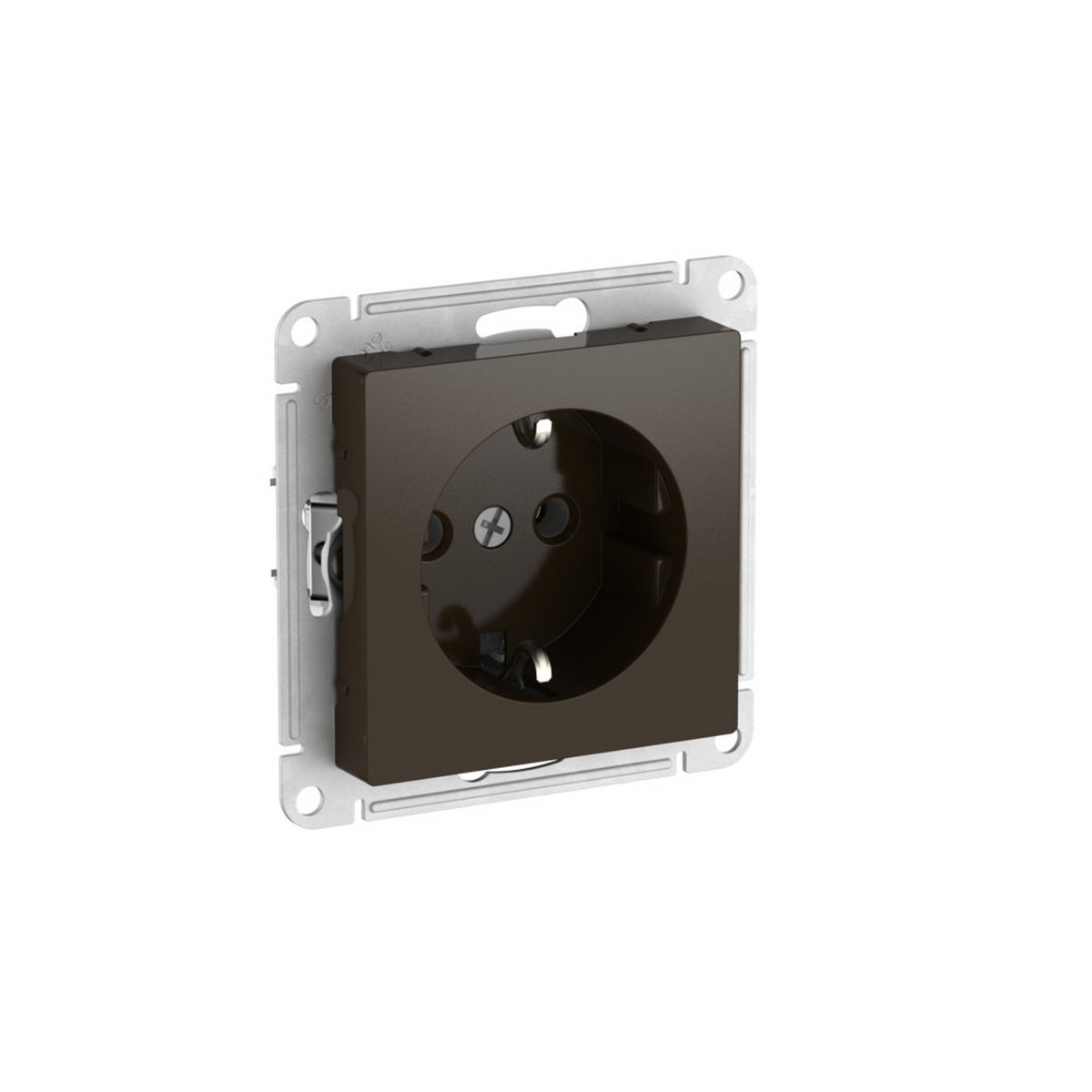 AtlasDesign Мокко Розетка Systeme Electric AtlasDesign Мокко с заземлением быстрозажим. клем.