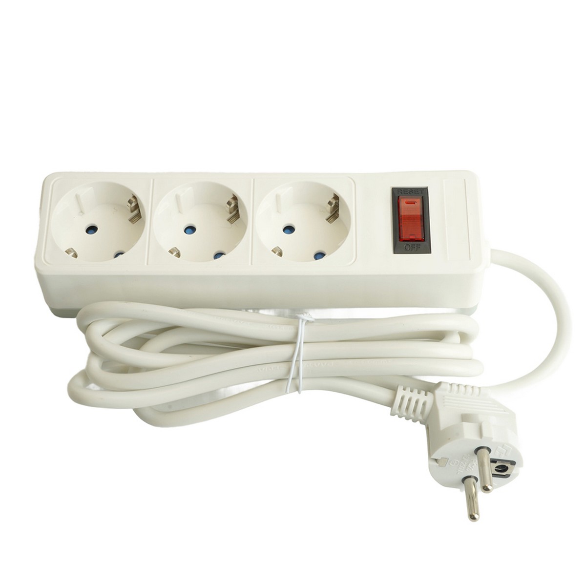 Колодки и удлинители, тройники Сетевой фильтр 3-местный с/з STEKKER HM20-31-03 3x1мм2 3 м 250В 16А серия Optima белый 50087 