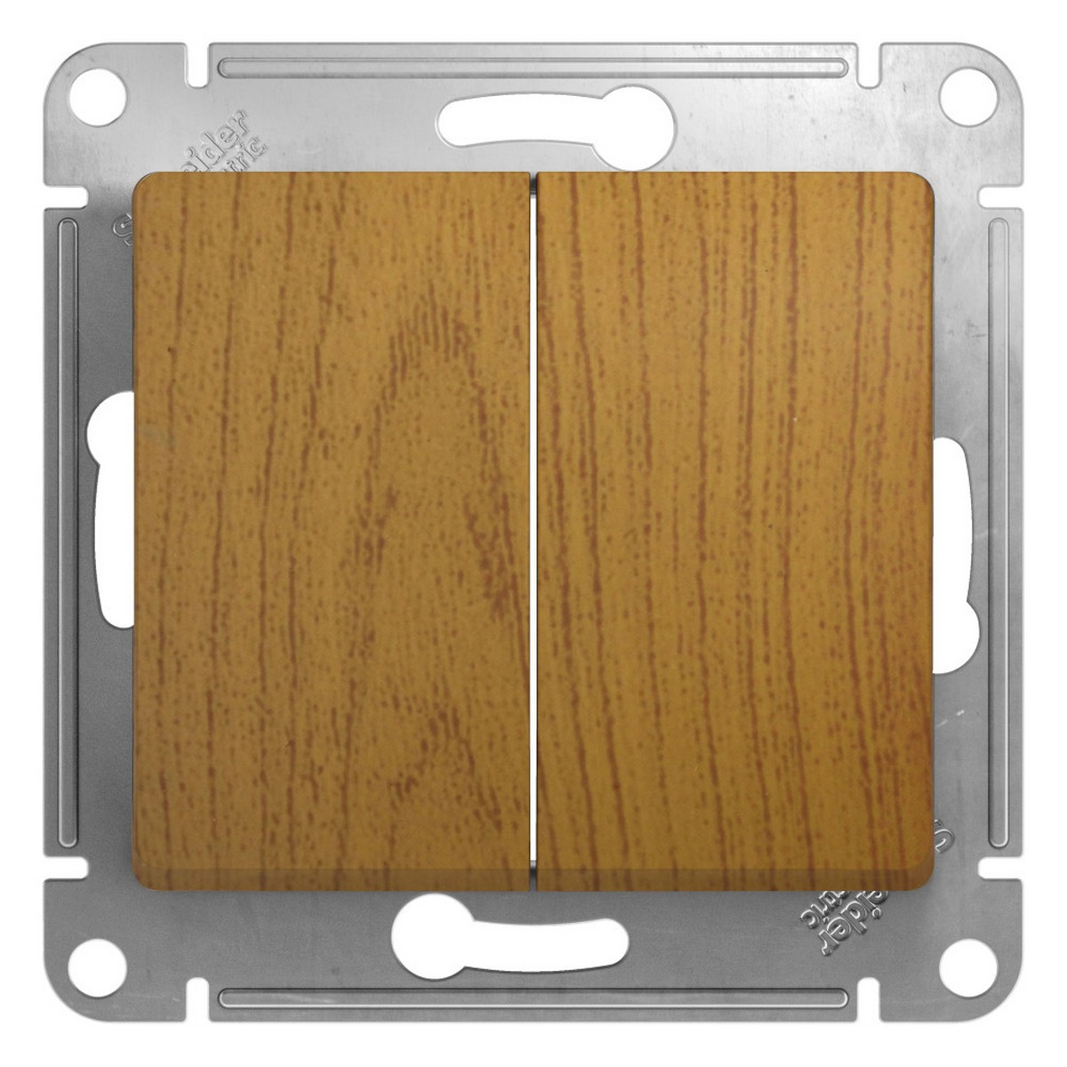 Glossa Дуб Выключатель Systeme Electric Glossa Дерево Дуб 2-клавишный, сх.5 GSL000551