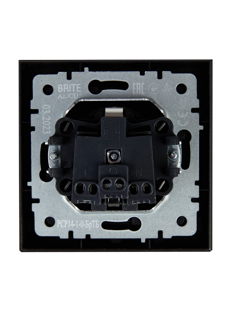 IEK Brite Бронза Розетка IEK BRITE Темн.бронза с з/к/ш 16А в сборе. РСР14-1-0-БрТБ BR-R14-16-K45-F