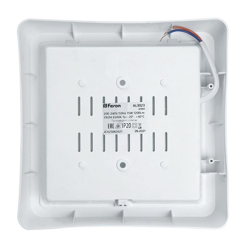 Светодиодные светильники ЖКХ Светильник светодиодный Feron AL3023 с ИК-датчиком 20W 6500K IP20 белый 41803 