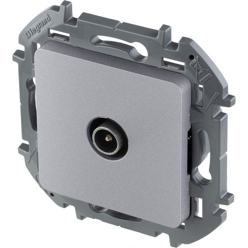 Legrand Inspiria Алюминий TV розетка Legrand INSPIRIA Алюминий оконечная 10 дБ 5862 мГц 673872