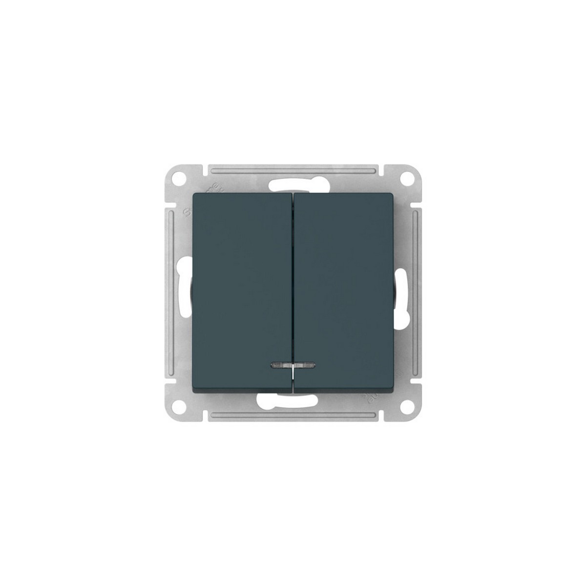 AtlasDesign Изумруд Выключатель Systeme Electric AtlasDesign Изумруд 2-клавишный с подсветкой быстрозажим. клем.