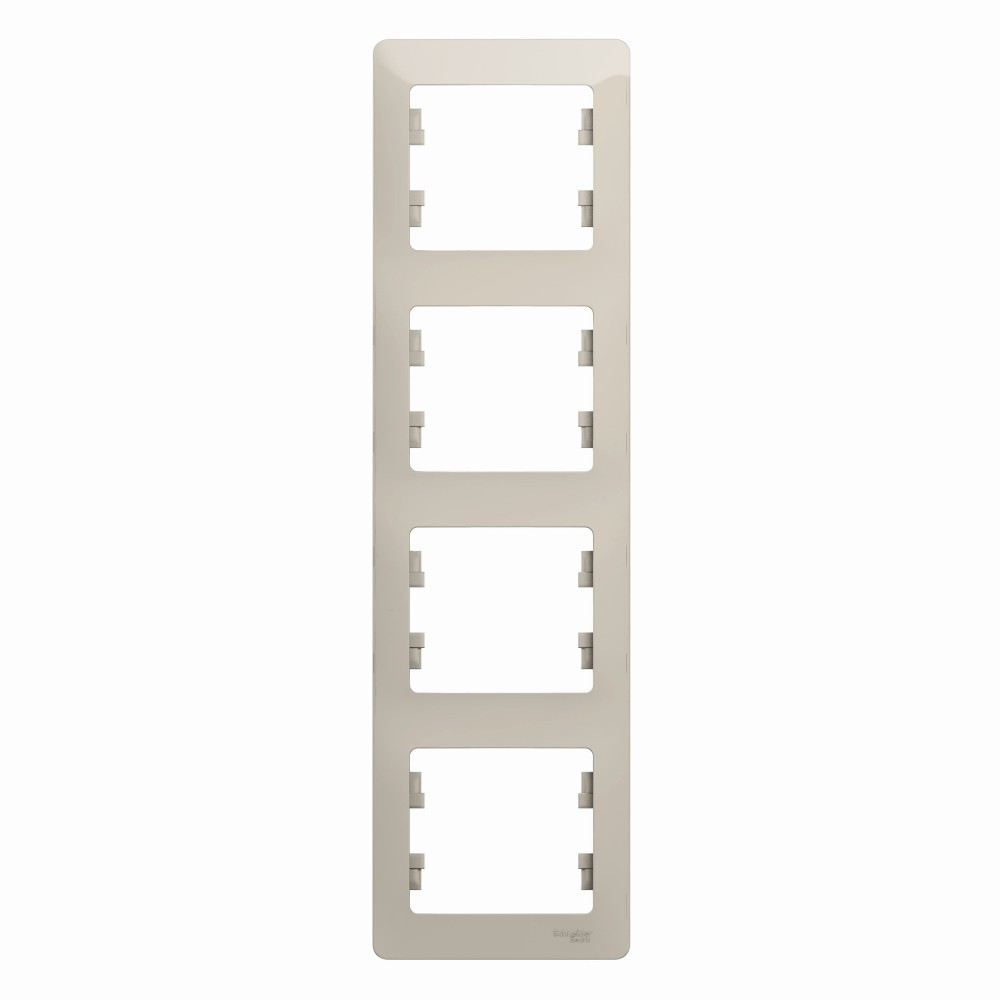 Glossa Молочный Рамка Systeme Electric Glossa Молочная 4-ая вертикальная GSL000908