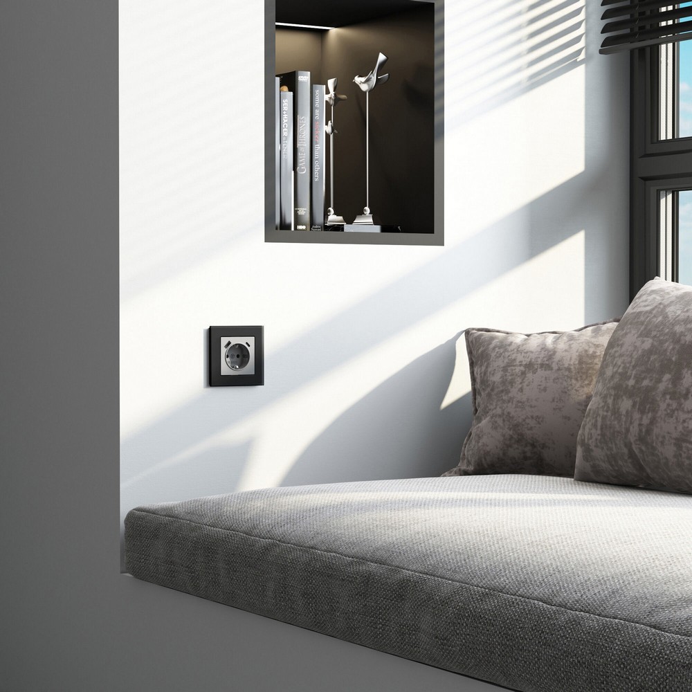 Рамки Werkel Senso Рамка Werkel на 1 пост Senso (черный, стекло soft-touch) W00131080