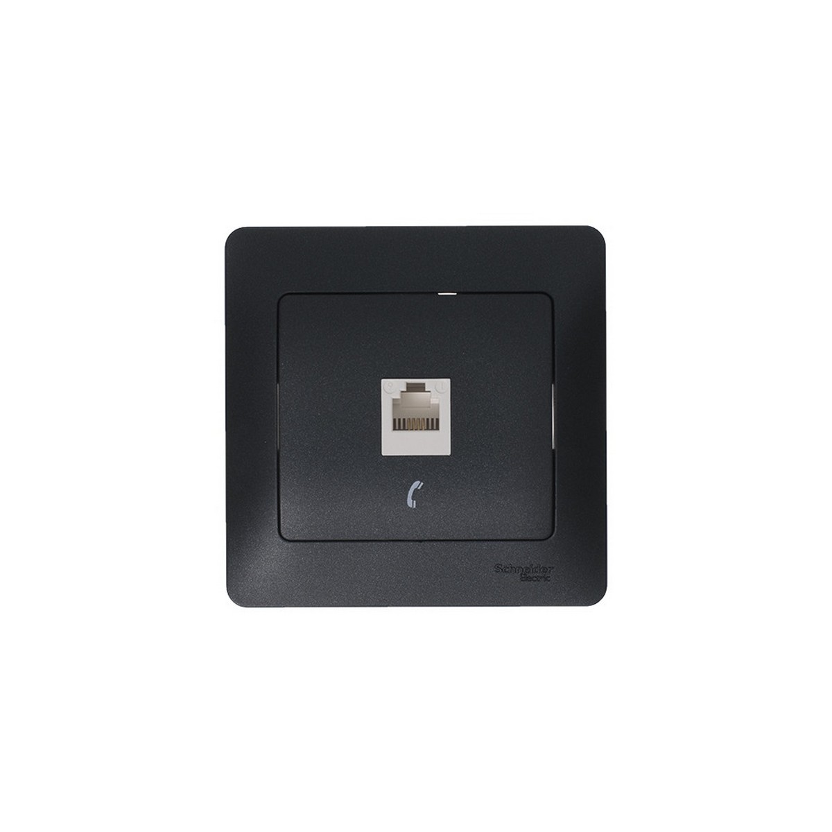 Glossa Антрацит Розетка телефонная Systeme Electric Glossa Антрацит RJ11 механизм GSL000781T