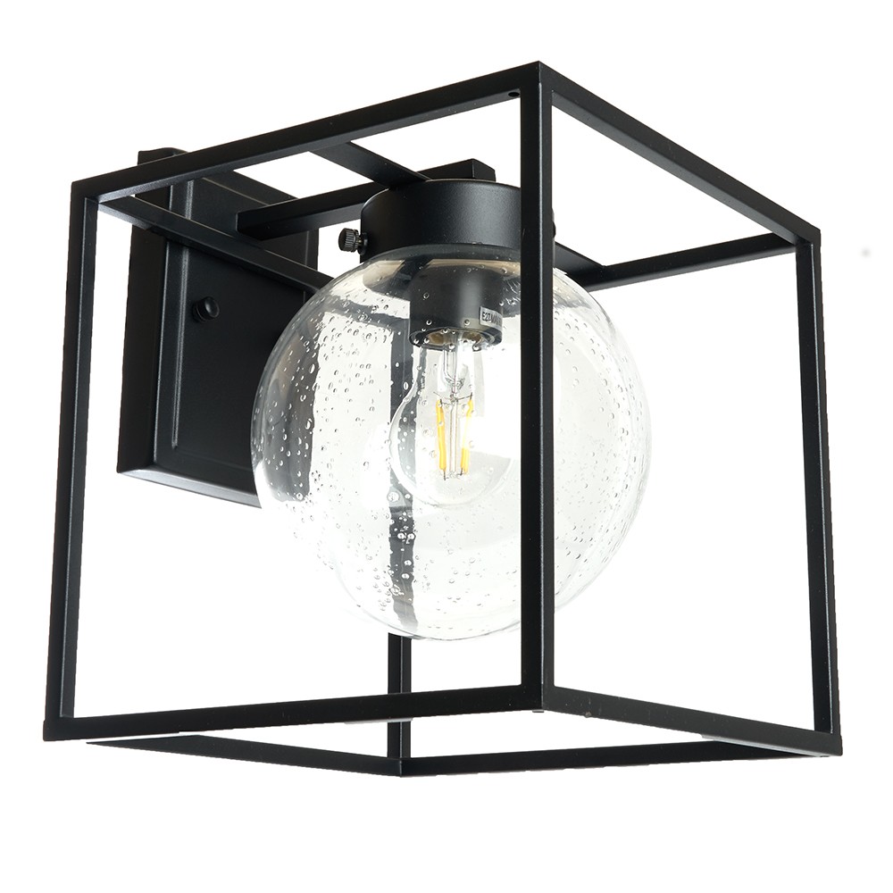 Уличные настенные светильники Светильник садово-парковый Feron PL711 на стену вниз 60W E27 230V черный 48385