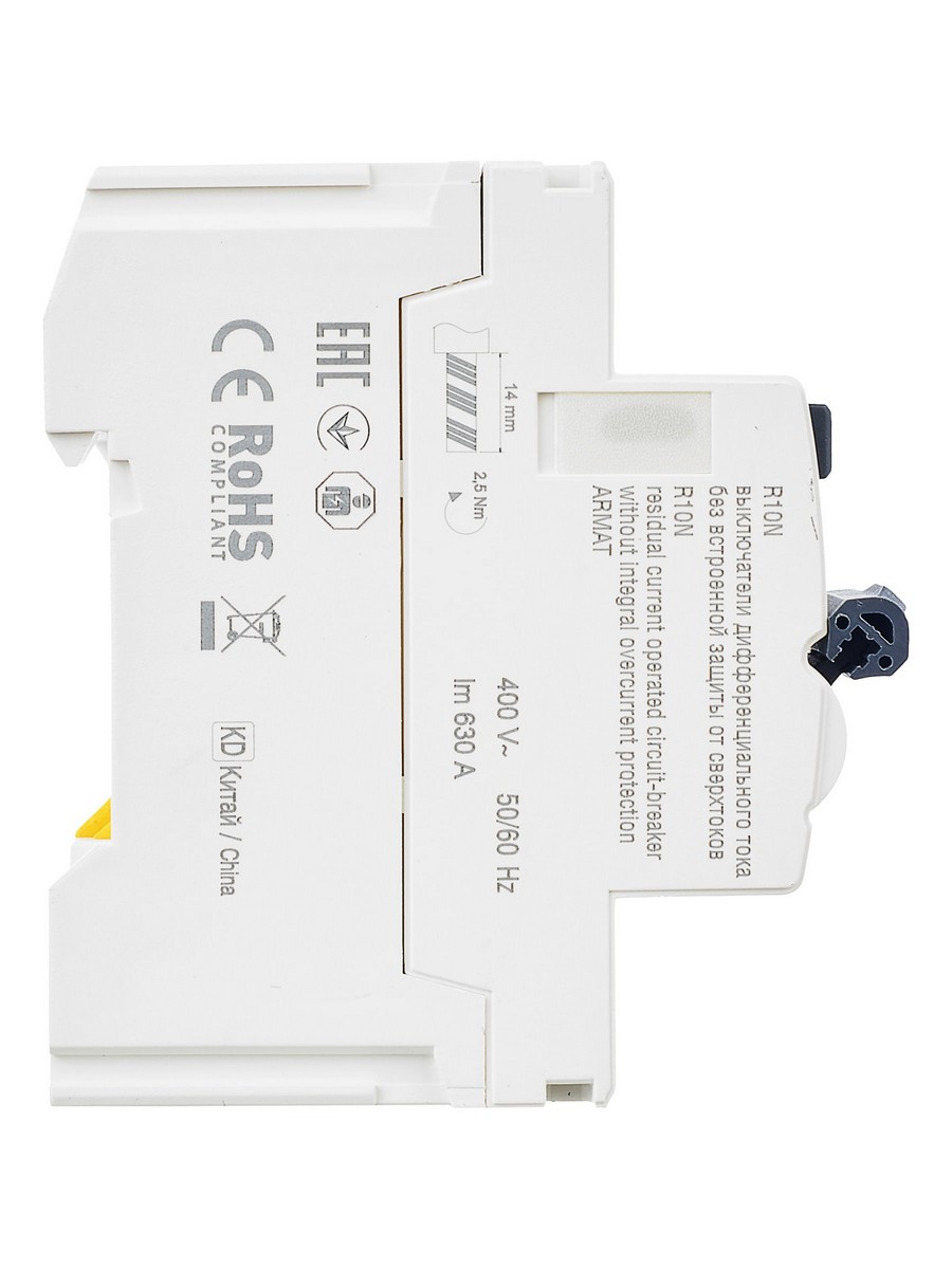 IEK ВДТ УЗО IEK ARMAT R10N 4P 63А 300мА тип AC AR-R10N-4-063C300 