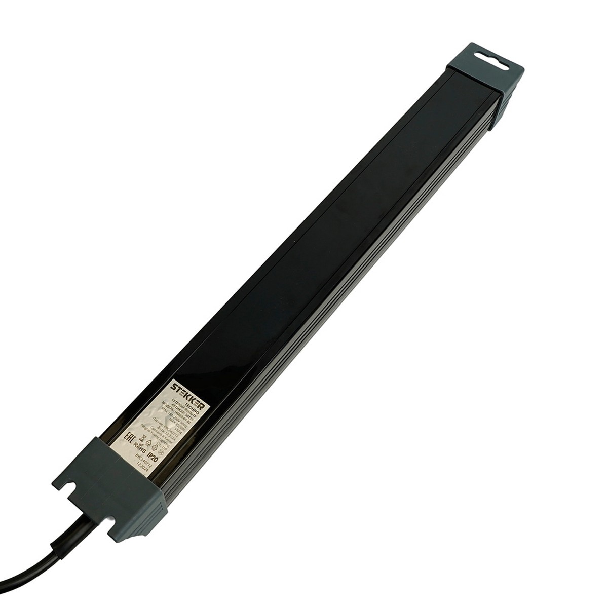 Колодки и удлинители, тройники Сетевой фильтр 6-местный с/з STEKKER HM22-61-02 1,8 м Techno черный 50159 