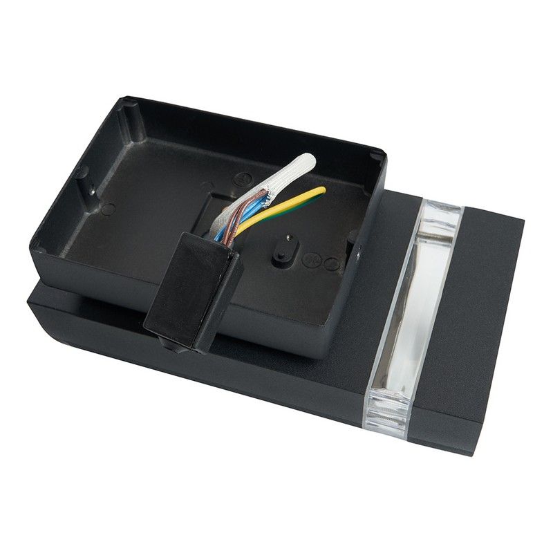 Уличные настенные светильники Светильник садово-парковый Feron DH1701 на стену вверх  GU10 230V черный 48317 