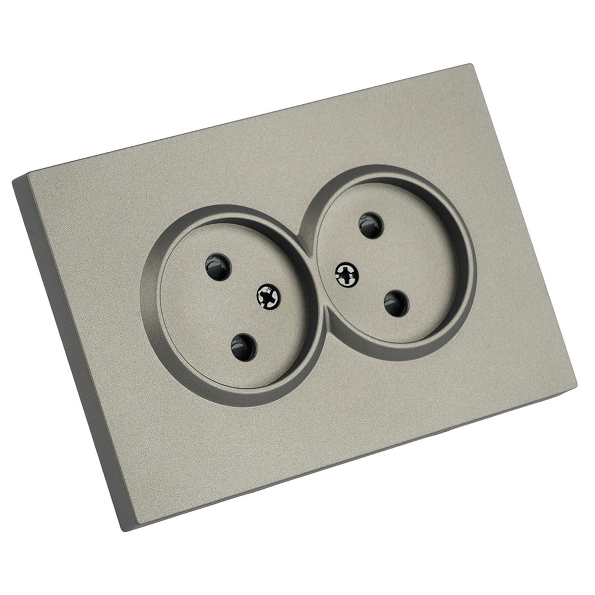 Эмили - Розетки и выключатели Stekker Розетка 2-ая с защитной шторкой б/з 16A STEKKER Эмили RST10-5116-09 антрацит soft touch 49929