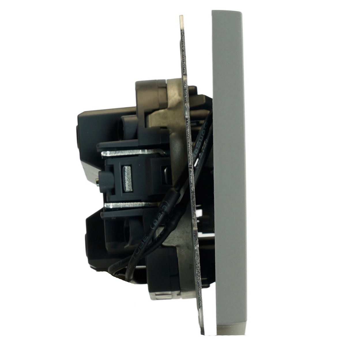 Эмили - Розетки и выключатели Stekker Выключатель 1-клавишный c индикатором STEKKER Эмили RSW10-5101-10 платиново-серый soft touch 49941