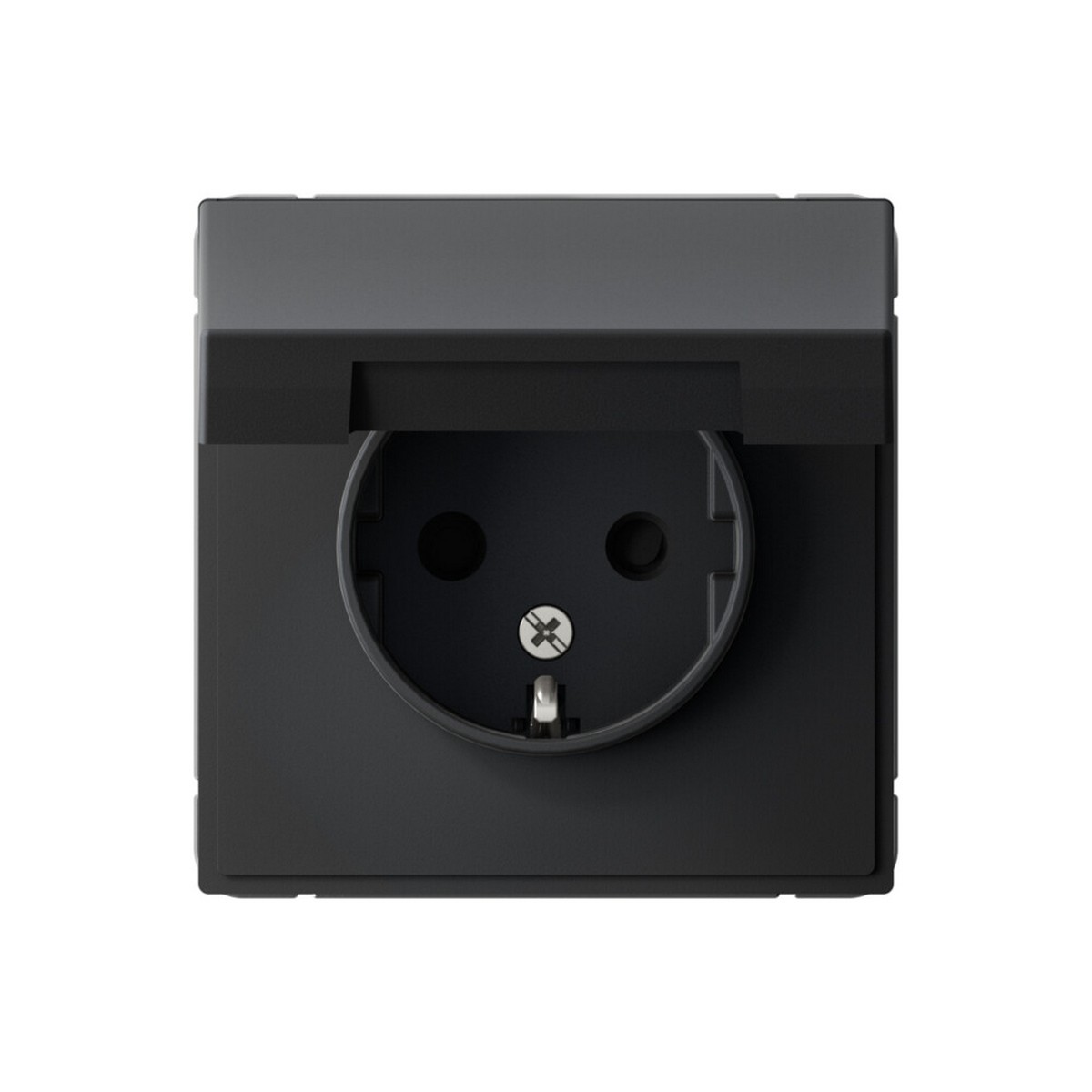 ArtGallery Карбон Розетка Systeme Electric ArtGallery Карбон с заземл. со шторк. с крышкой 16А IP20 GAL001046