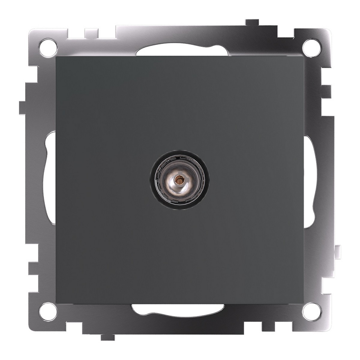 Катрин - Розетки и выключатели Stekker Розетка телевизионная 1-местная STEKKER GLS00-7108-06 75 Ом 5-862МГц Катрин графит 49419