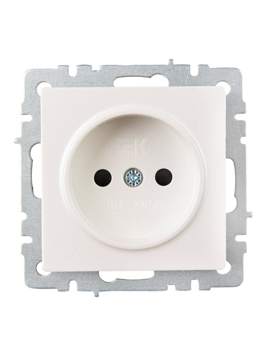 IEK Brite Жемчуг Розетка IEK BRITE BASE Жемчуг без з/к с з/ш 10А РСш10-2-БрЖ BR-R13-10-K36