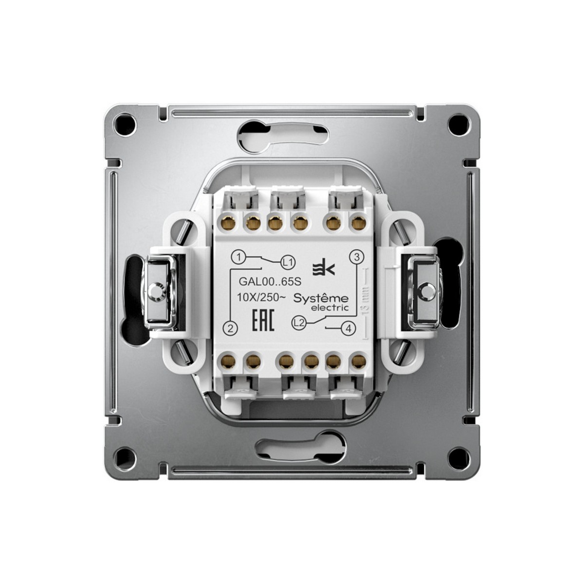 ArtGallery Карбон Переключатель SE ArtGallery Карбон 2-клавишный, быстрозажим. клем. GAL001065S