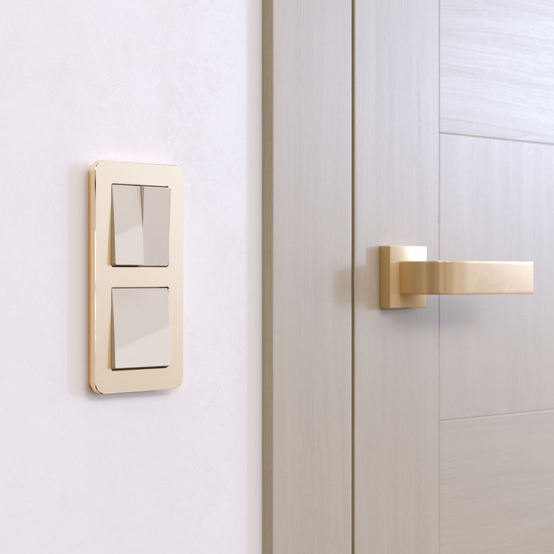 Рамки Werkel Platinum Рамка Werkel на 2 поста Platinum шампань W0022611