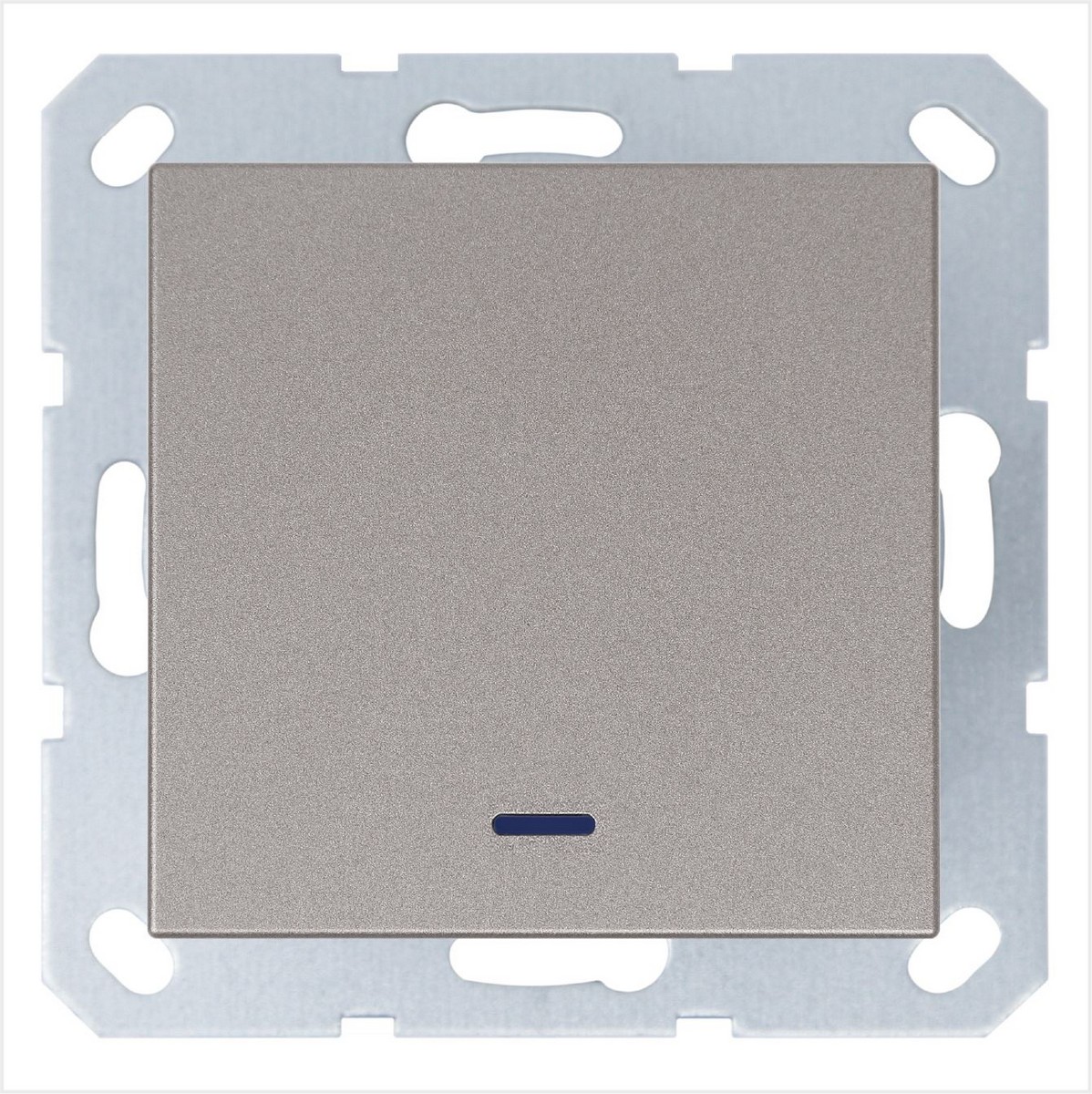 JASMART G - розетки и выключатели Выключатель одноклавишный JASMART со светодиодом шампань G3011NCH