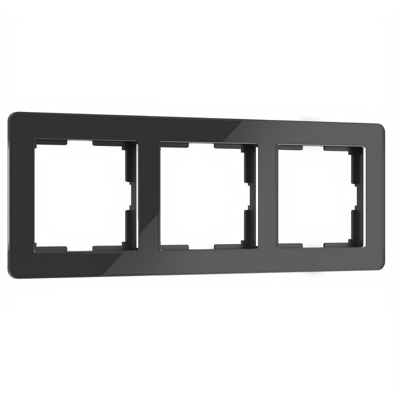 Рамки Werkel Acrylic Рамка Werkel на 3 поста Acrylic черный W0032708