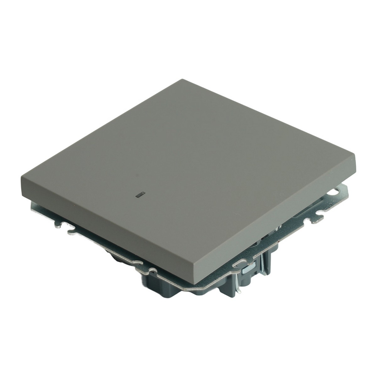 Эмили - Розетки и выключатели Stekker Выключатель 1-клавишный c индикатором STEKKER Эмили RSW10-5101-10 платиново-серый soft touch 49941