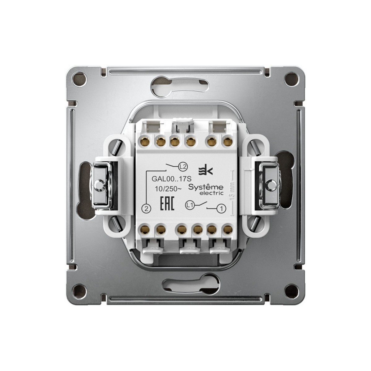 ArtGallery Мокко Выключатель SE ArtGallery Мокко 2-клавишный кнопочный, быстрозажим. клем. GAL000617S