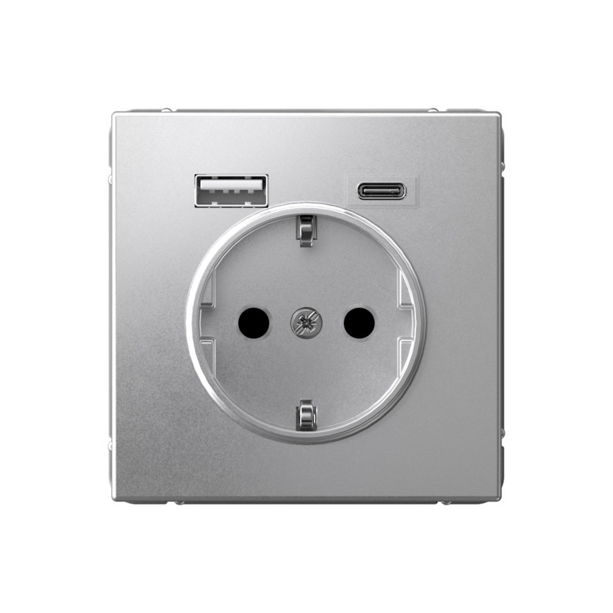 ArtGallery Алюминий Розетка Systeme Electric ArtGallery Алюминий 16А с 2 USB A+C 5В4А/30А 5В/15А GAL000332