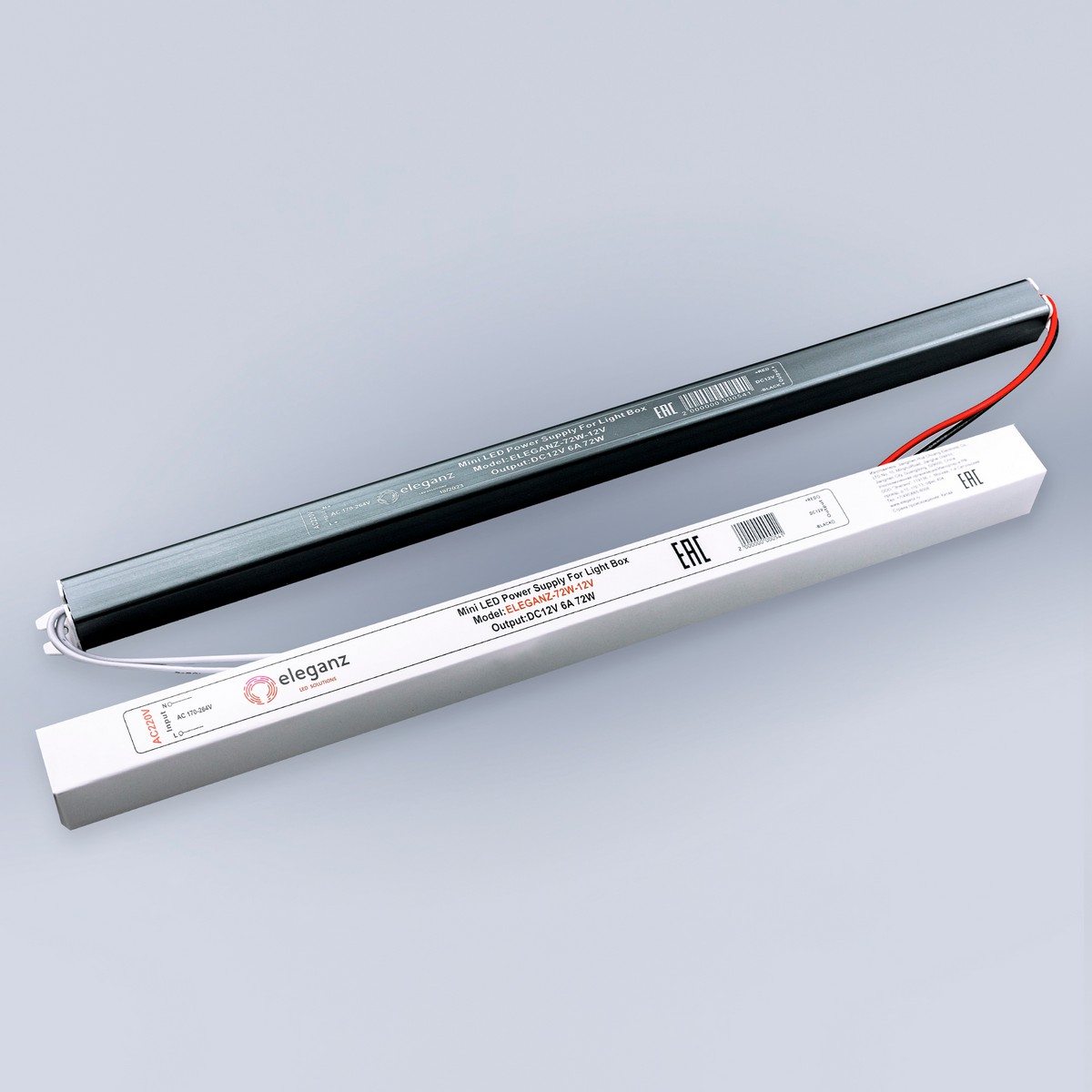 Блоки питания для светодиодной ленты Блок питания для светодиодной ленты Eleganz 12V 72W IP20 карандаш узкий 1128 