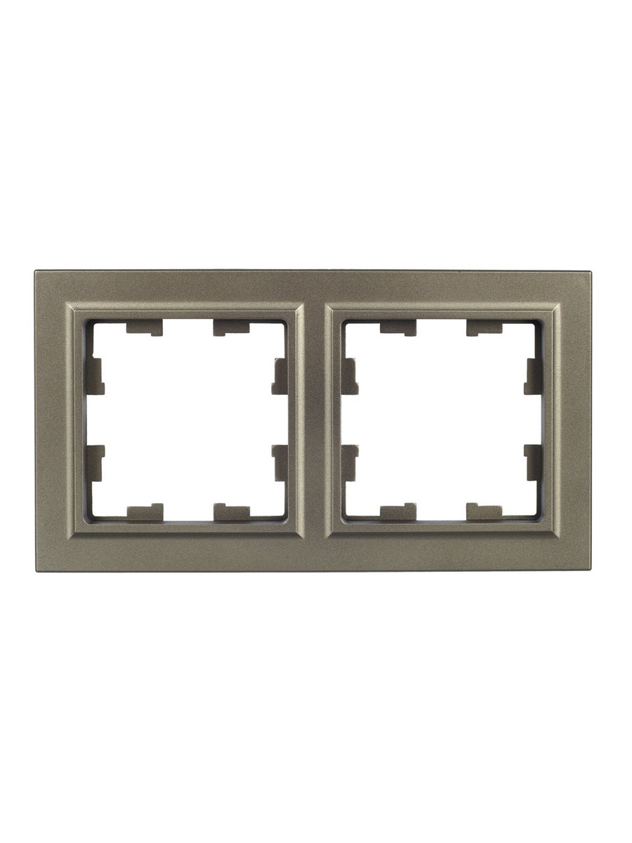 IEK Brite Рамки Рамка IEK BRITE 2-местная РУ-2-БрШ шампань BR-M22-K37