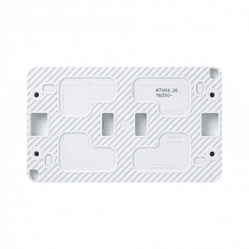 AtlasDesign Белый Розетка Systeme Electric AtlasDesign Profi54 наружная Белый 2-ая с/з со шторками IP54 ATN540126